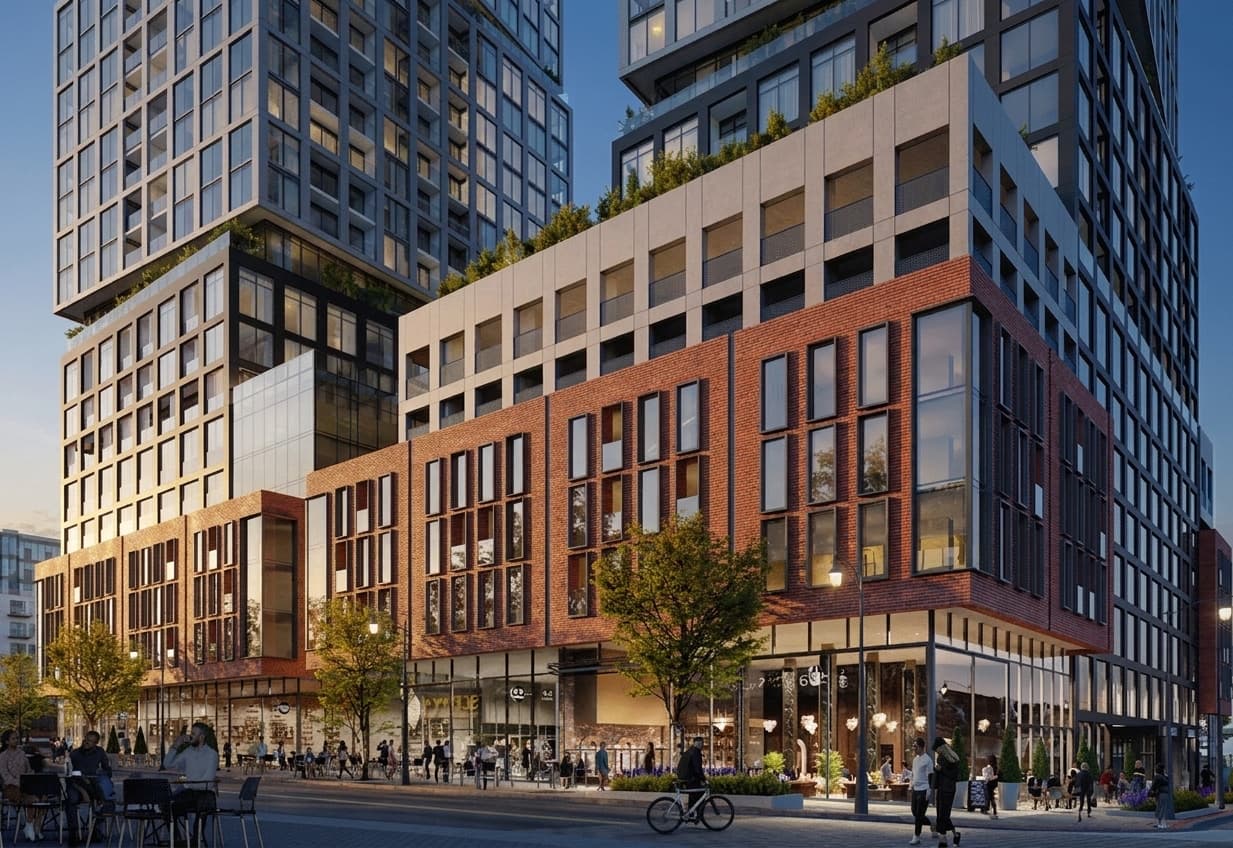 Mixed-use street corner — Ocean Breeze Village